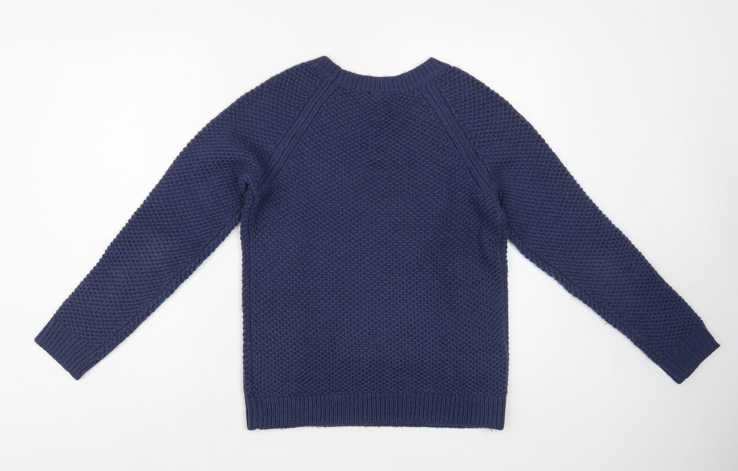 Gap Womens Blue Scoop Neck  Acrylic Pullover Jumper Size M