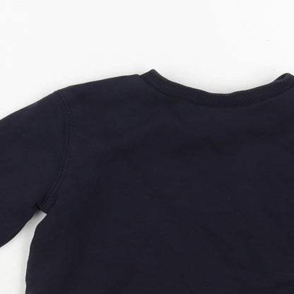 TU Boys Blue  Cotton Pullover Sweatshirt Size 3 Years  Pullover - Schoolwear