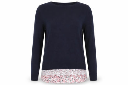 George Womens Blue Boat Neck  Nylon Pullover Jumper Size 10
