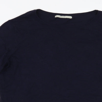 George Womens Blue Boat Neck  Nylon Pullover Jumper Size 10