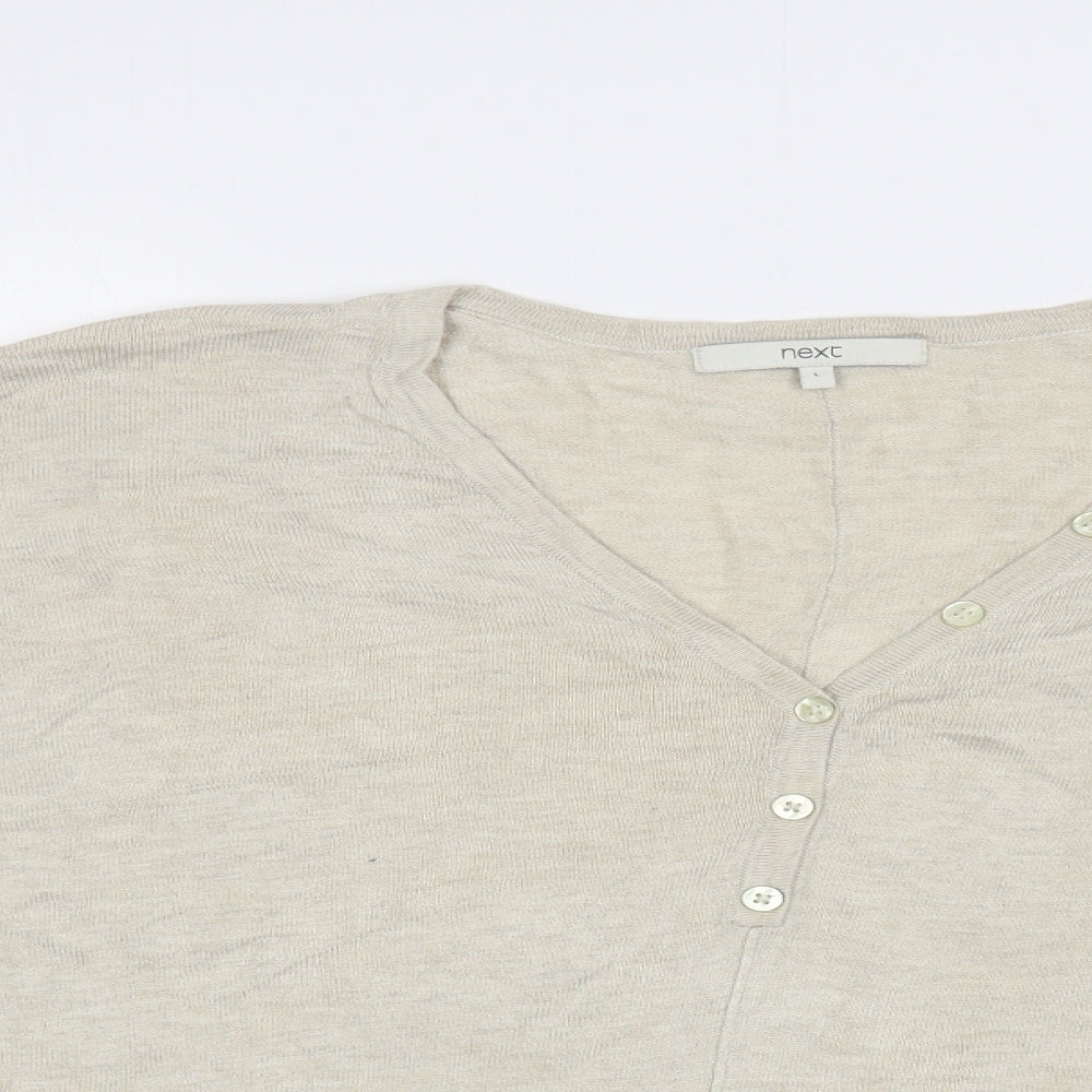 Womens UK Size L NEXT Beige Pullover Jumper