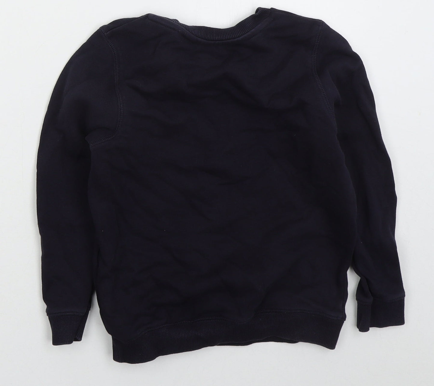 TU Boys Blue  Cotton Pullover Sweatshirt Size 7 Years  Pullover