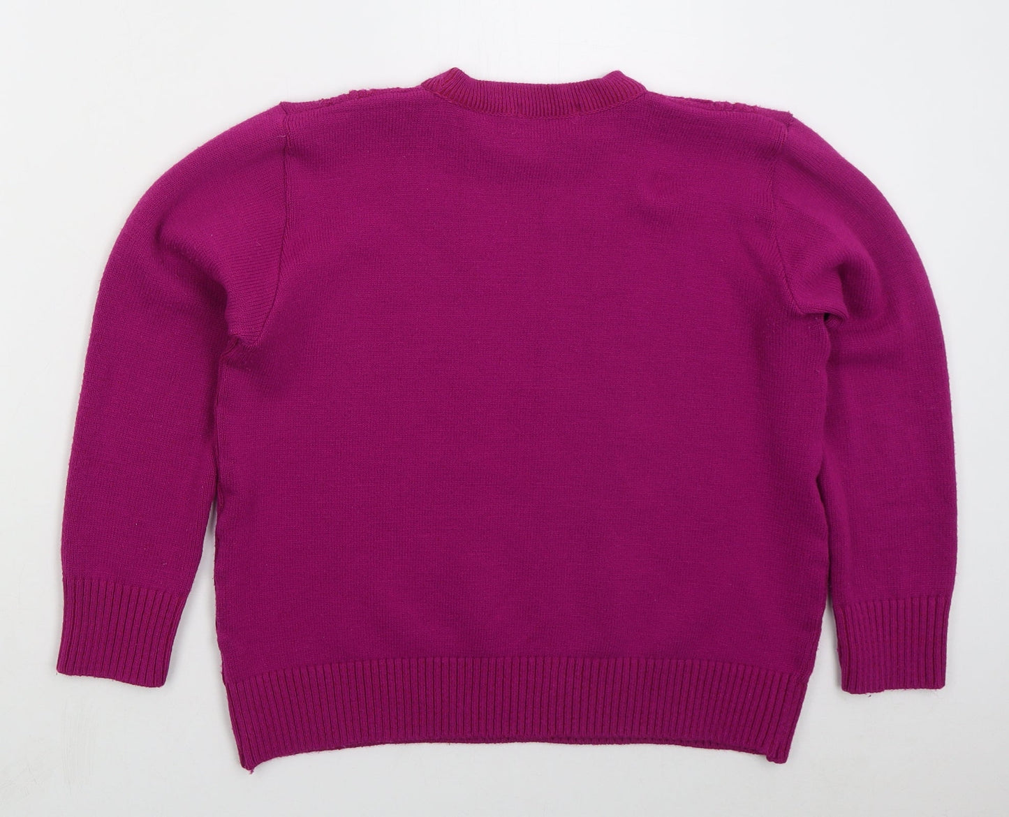 Womens UK Size M Pure & Natural Pink Pullover Jumper