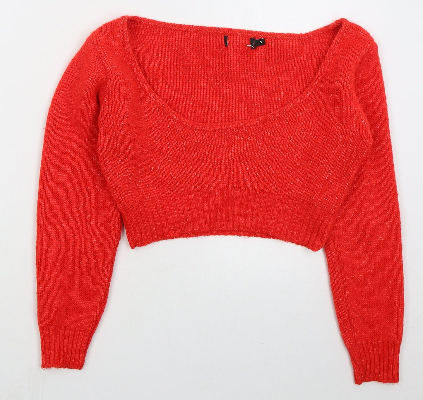 Womens UK Size S PRETTYLITTLETHING Red Pullover Jumper