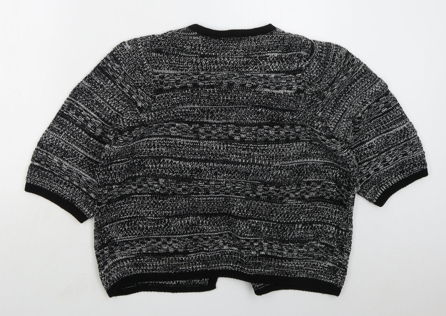 George Womens Grey Round Neck  Acrylic Cardigan Jumper Size L