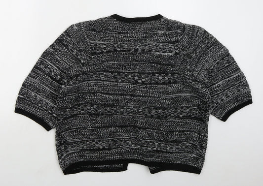 George Womens Grey Round Neck  Acrylic Cardigan Jumper Size L