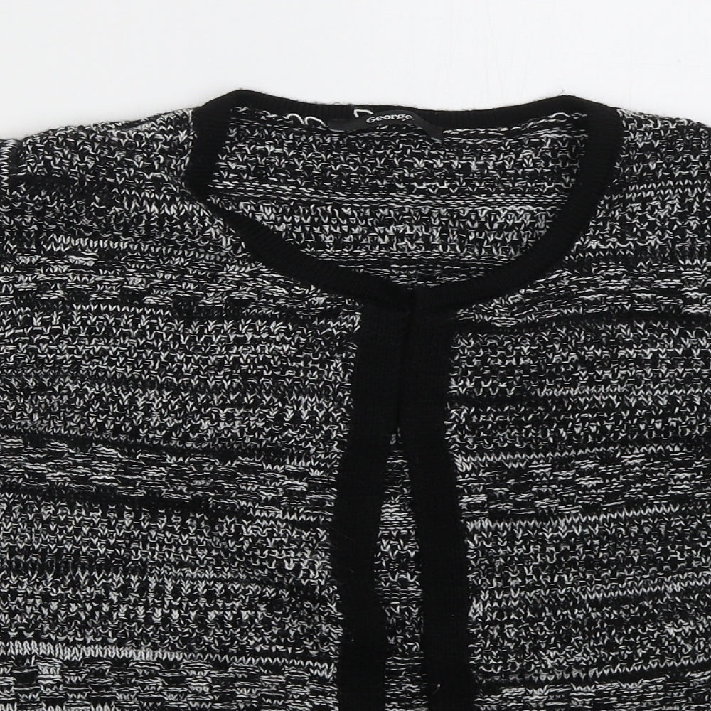 George Womens Grey Round Neck  Acrylic Cardigan Jumper Size L