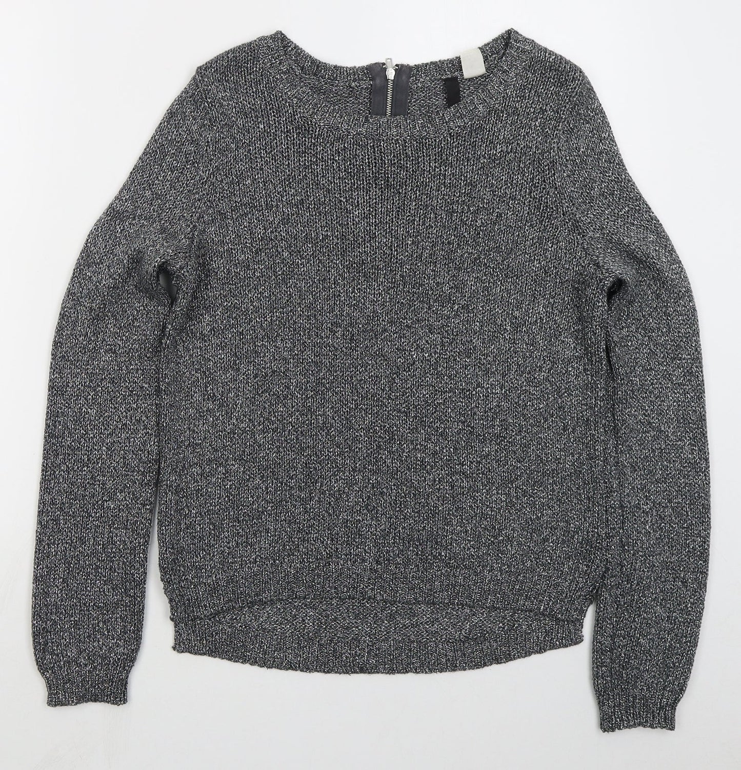 Womens UK Size 10 H&M Grey Pullover Jumper