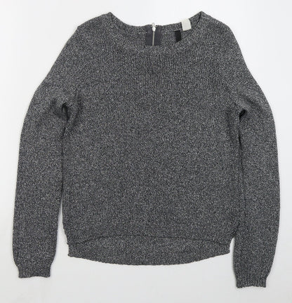 Womens UK Size 10 H&M Grey Pullover Jumper
