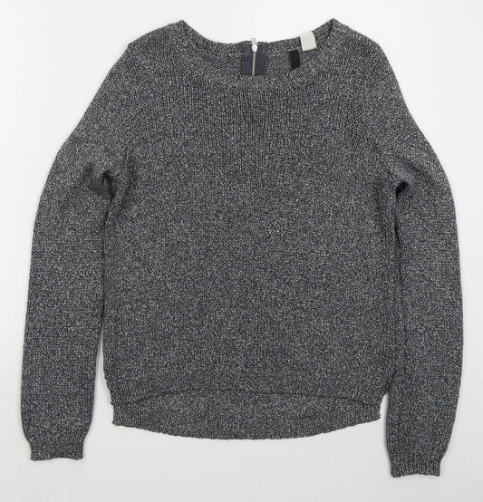 Womens UK Size 10 H&M Grey Pullover Jumper