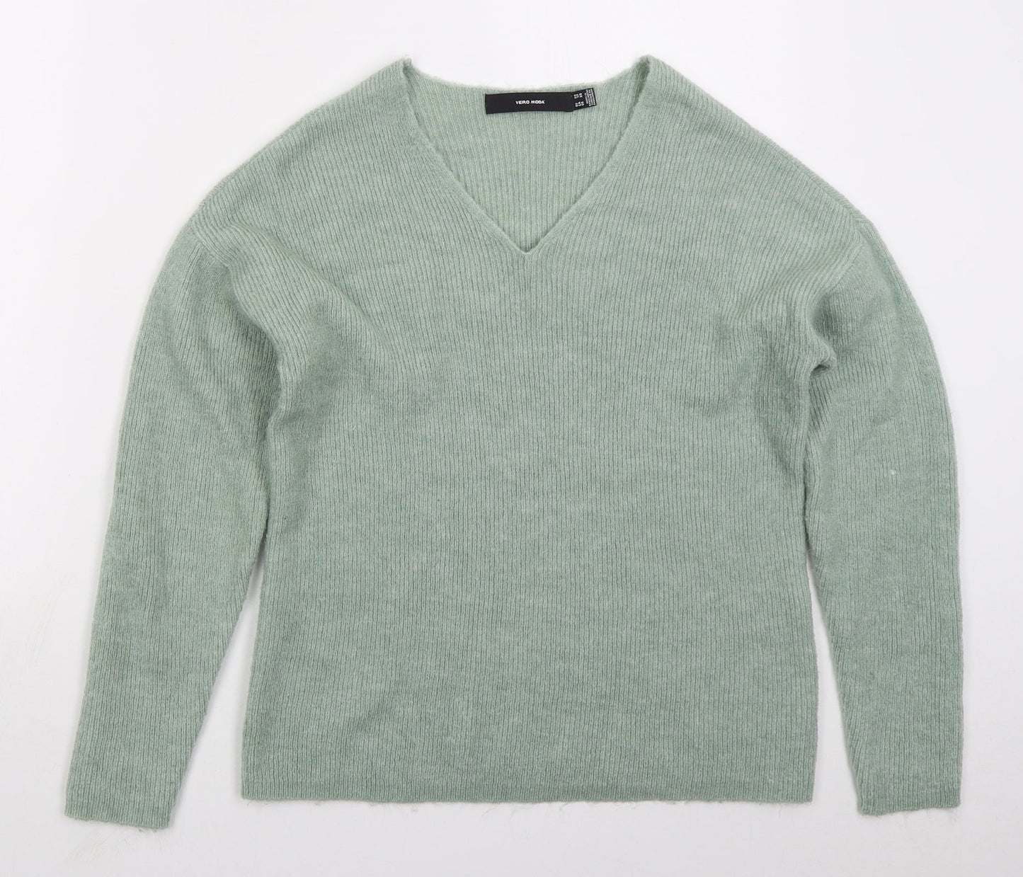 Womens UK Size XS VERO MODA Green Pullover Jumper
