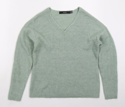 Womens UK Size XS VERO MODA Green Pullover Jumper