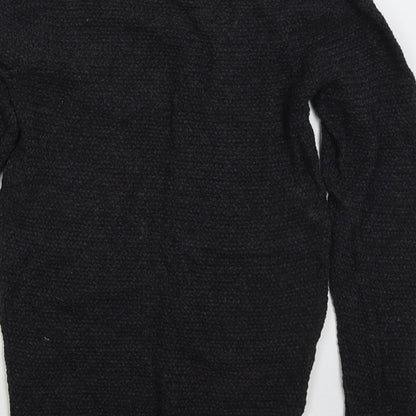 Easy Mens Grey Crew Neck  Cotton Pullover Jumper Size M