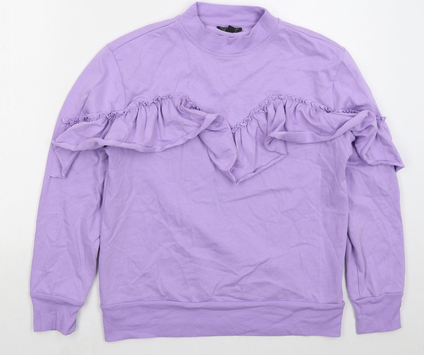 Topshop Womens Purple  Polyester Pullover Sweatshirt Size 12  Pullover