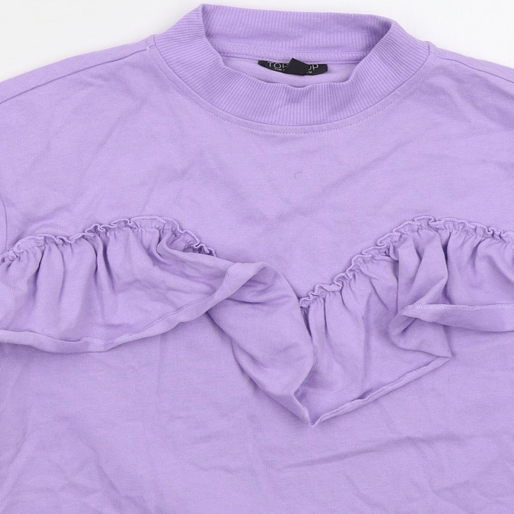 Topshop Womens Purple  Polyester Pullover Sweatshirt Size 12  Pullover
