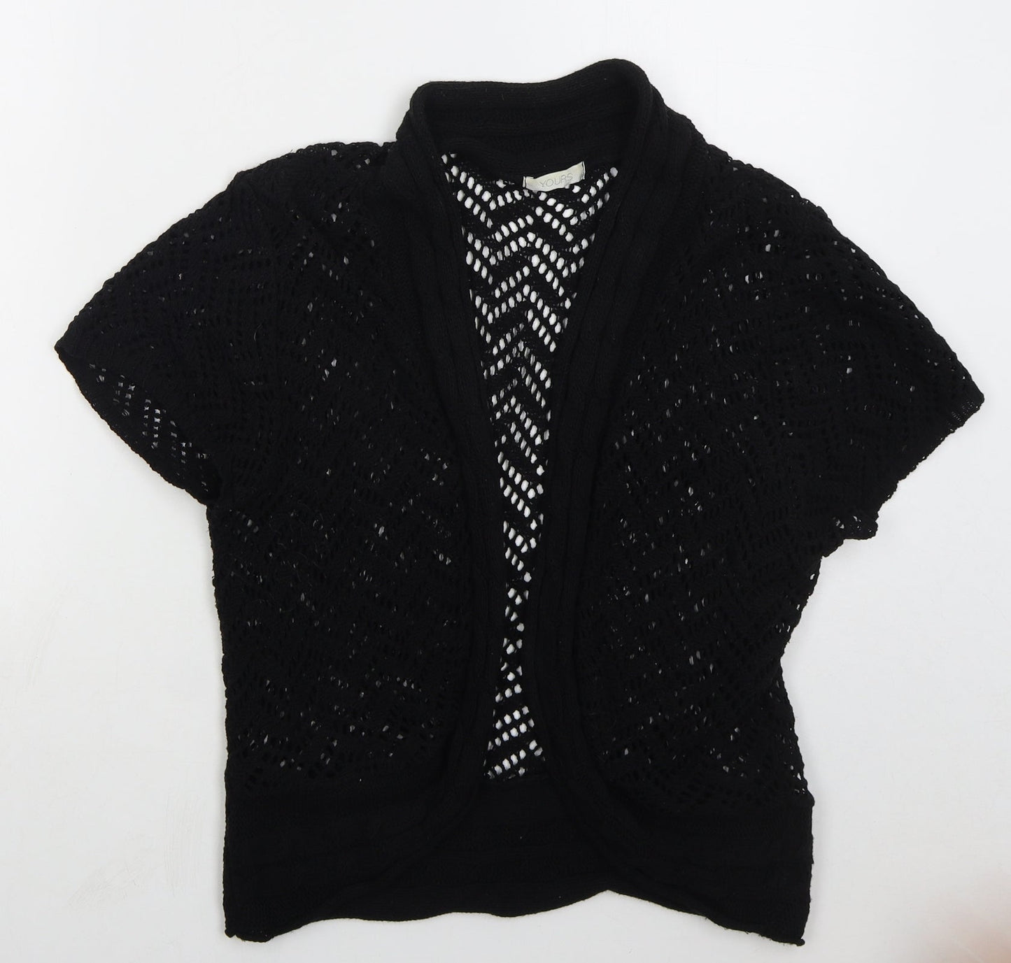 Womens UK Size M Yours Black Cardigan Jumper