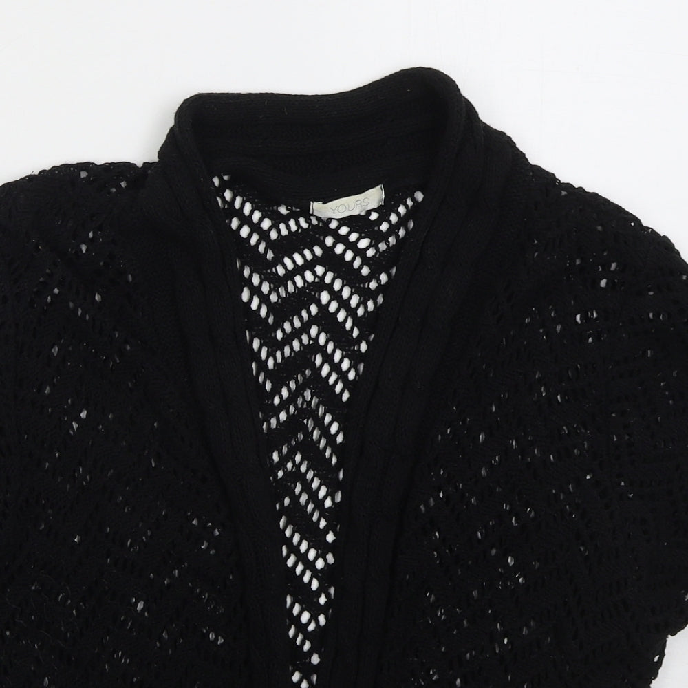Womens UK Size M Yours Black Cardigan Jumper