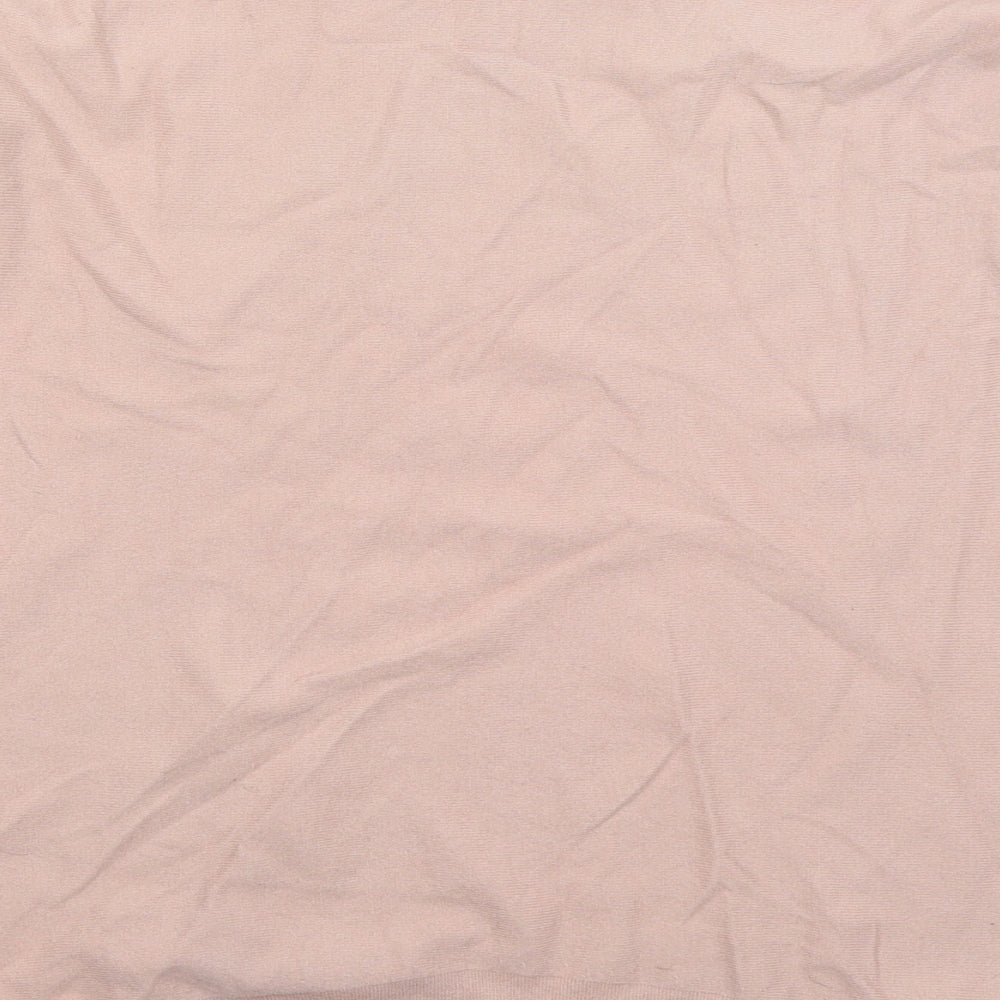 Lazy Girl Womens Pink V-Neck  Viscose Pullover Jumper Size S