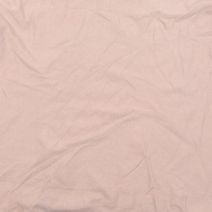 Lazy Girl Womens Pink V-Neck  Viscose Pullover Jumper Size S