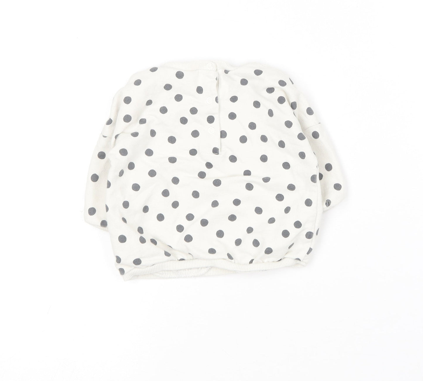 NEXT Baby White Polka Dot Cotton Pullover Jumper Size 0-3 Months