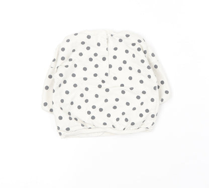 NEXT Baby White Polka Dot Cotton Pullover Jumper Size 0-3 Months