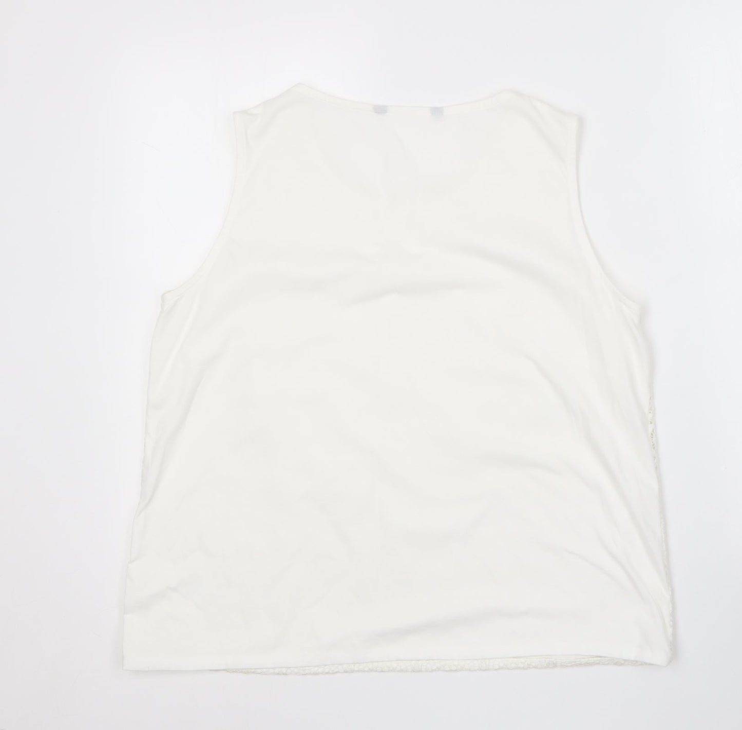 Womens UK Size 16 Preworn White Basic Blouse