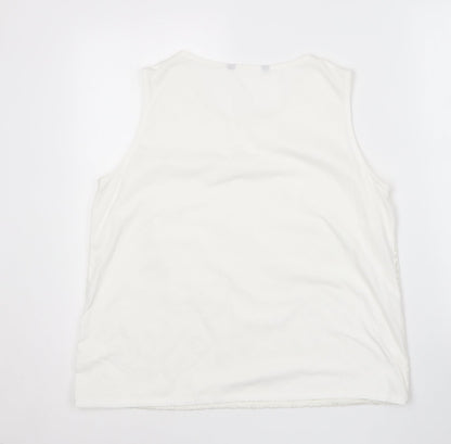 Womens UK Size 16 Preworn White Basic Blouse