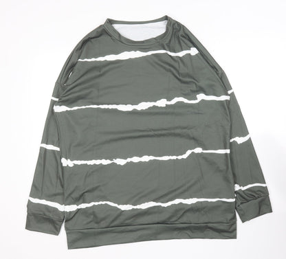 Womens UK Size XL Preworn Green Pullover Jumper