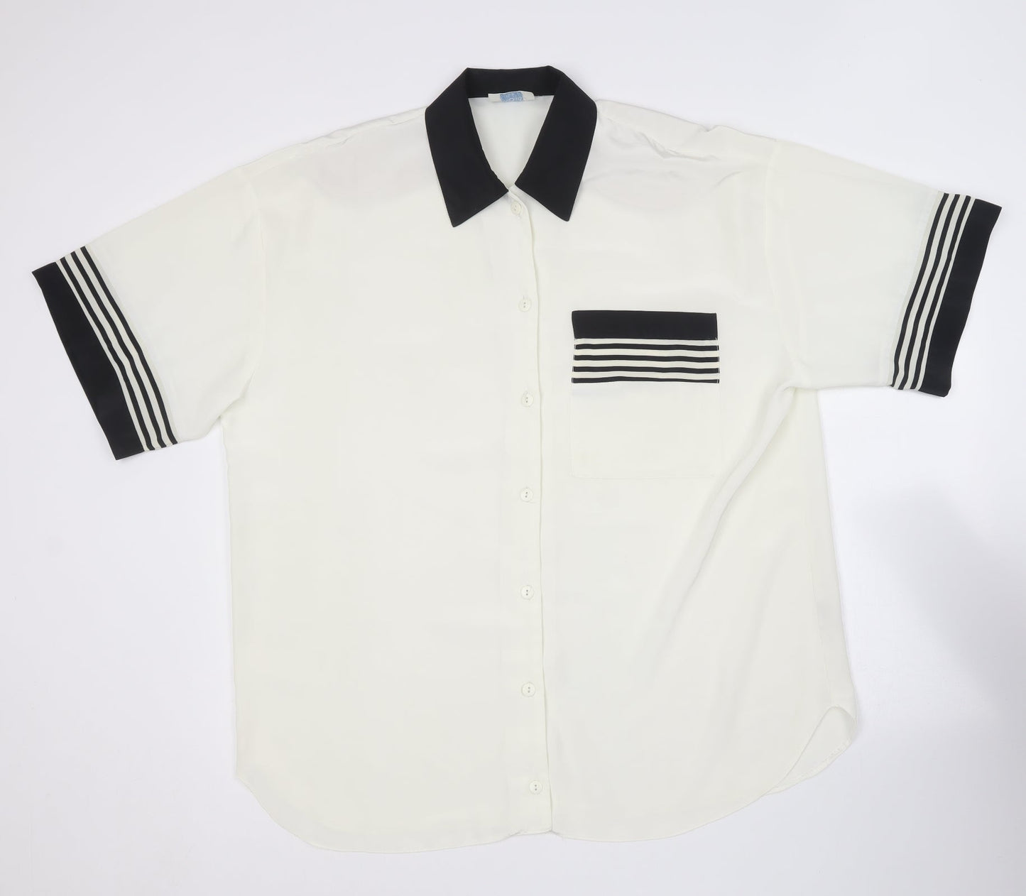 Womens UK Size 12 Wallis Ivory Basic Button-Up