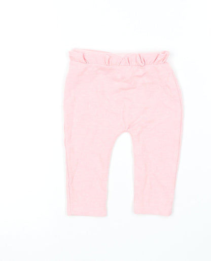 George Girls Pink  Viscose Jogger Leggings Size 3-6 Months
