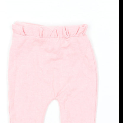 George Girls Pink  Viscose Jogger Leggings Size 3-6 Months