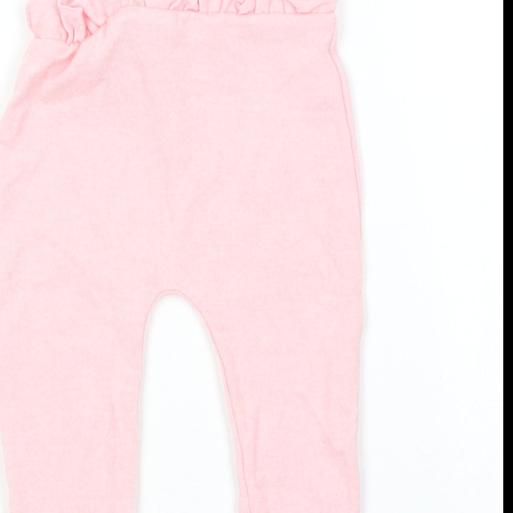 George Girls Pink  Viscose Jogger Leggings Size 3-6 Months