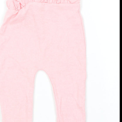 George Girls Pink  Viscose Jogger Leggings Size 3-6 Months