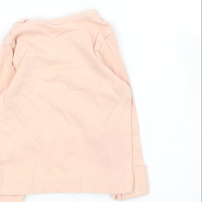 George Baby Orange  Cotton Basic T-Shirt Size 3-6 Months Round Neck