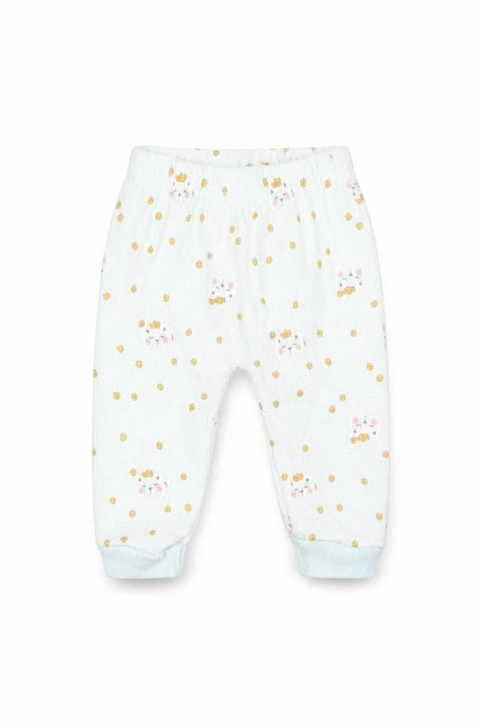 Sterling Girls Green Geometric Cotton Jogger Leggings Size 3-6 Months
