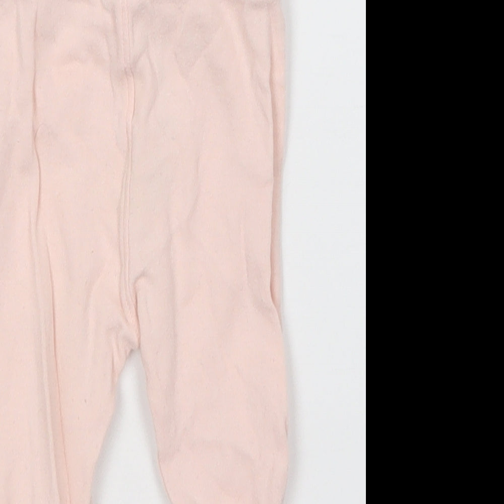 George Girls Pink  Cotton Jogger Leggings Size 0-3 Months