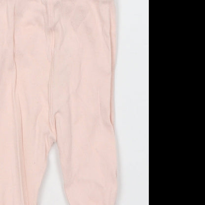 George Girls Pink  Cotton Jogger Leggings Size 0-3 Months