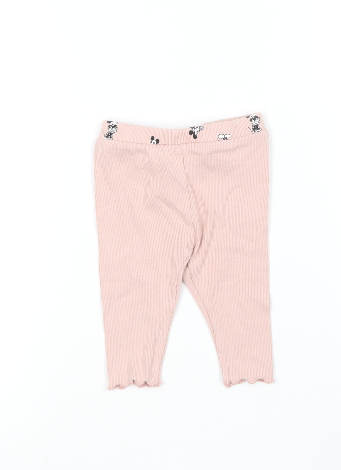 Zara Girls Pink  Cotton Jogger Leggings Size 3-6 Months   - Mickey Mouse