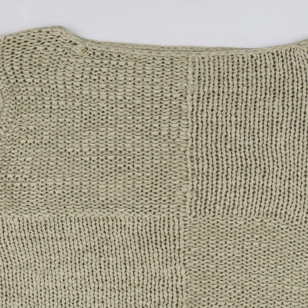Laura Martin Collection Womens Green Round Neck  Acrylic Pullover Jumper Size M