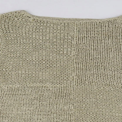 Laura Martin Collection Womens Green Round Neck  Acrylic Pullover Jumper Size M