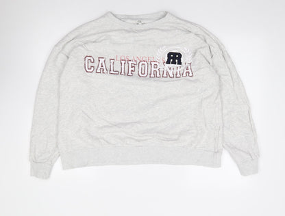 River Island Womens Grey  100% Cotton Pullover Sweatshirt Size S  Pullover