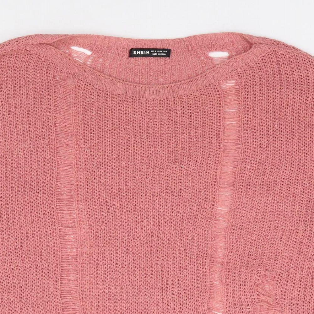 Womens UK Size S SheIn Pink Pullover Jumper