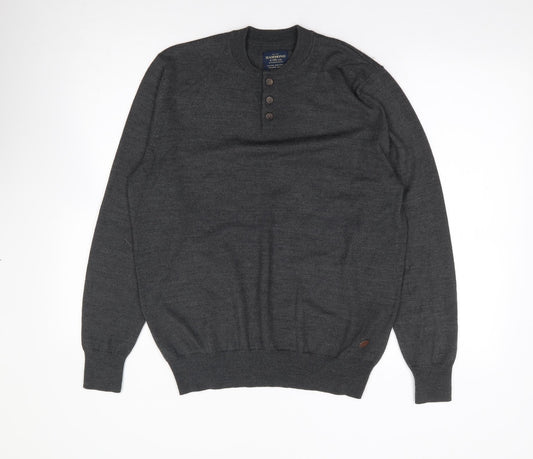 Hammond & Co Mens Green Crew Neck  Wool Pullover Jumper Size M