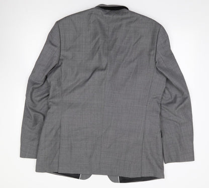 Mens UK Size 44 Racing Green Regular Grey Suit Jacket