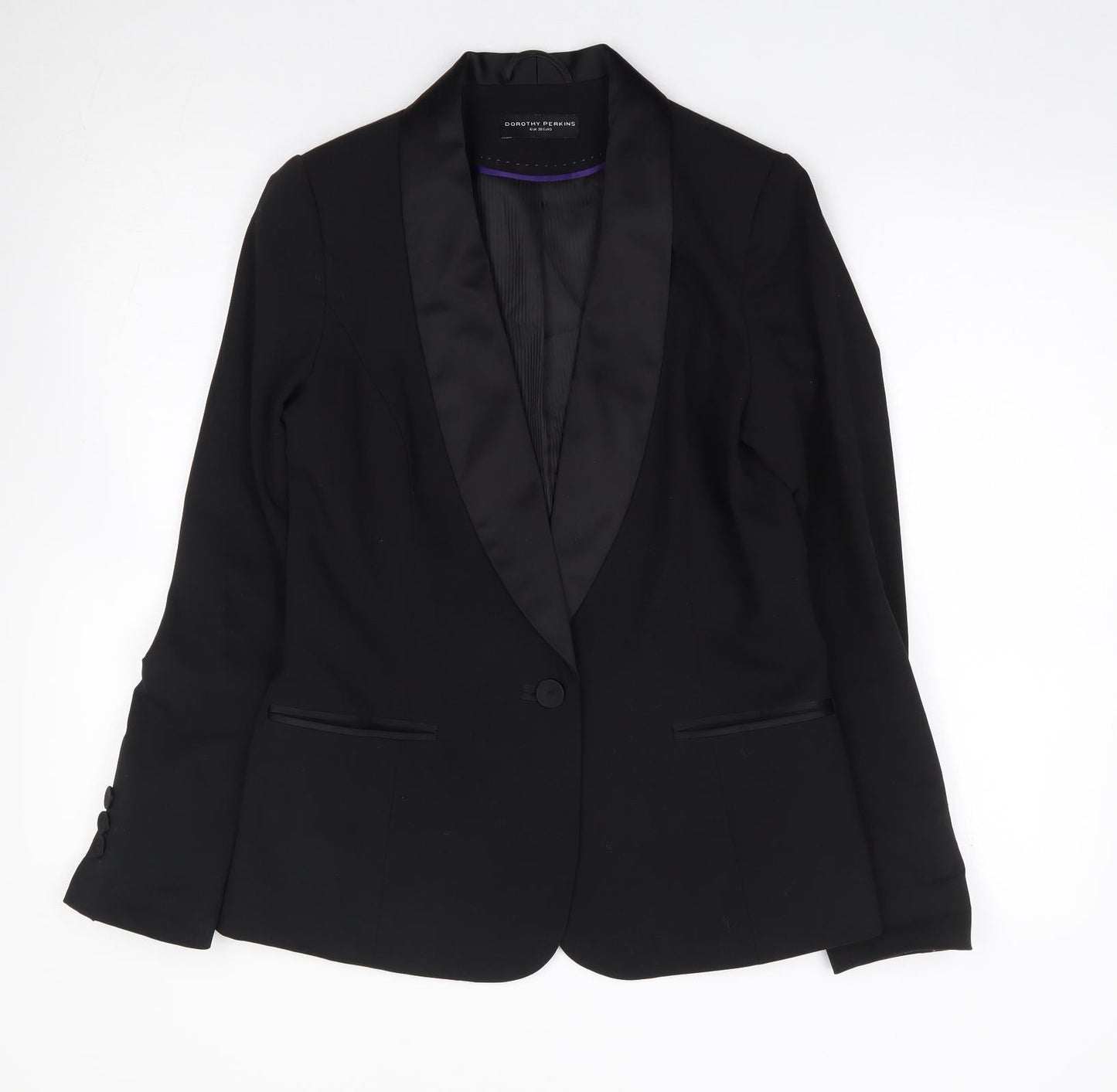 Dorothy Perkins Womens Black  Polyester Jacket Suit Jacket Size 10