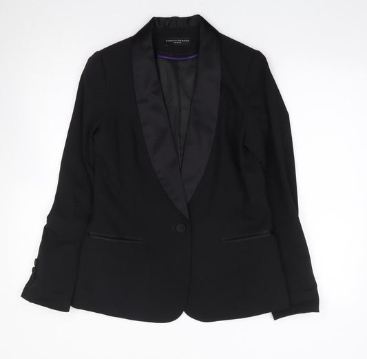 Dorothy Perkins Womens Black  Polyester Jacket Suit Jacket Size 10