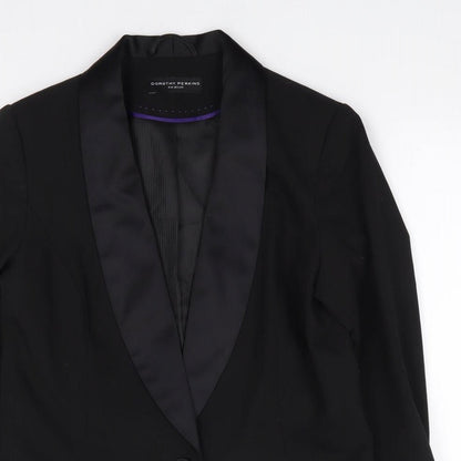 Dorothy Perkins Womens Black  Polyester Jacket Suit Jacket Size 10