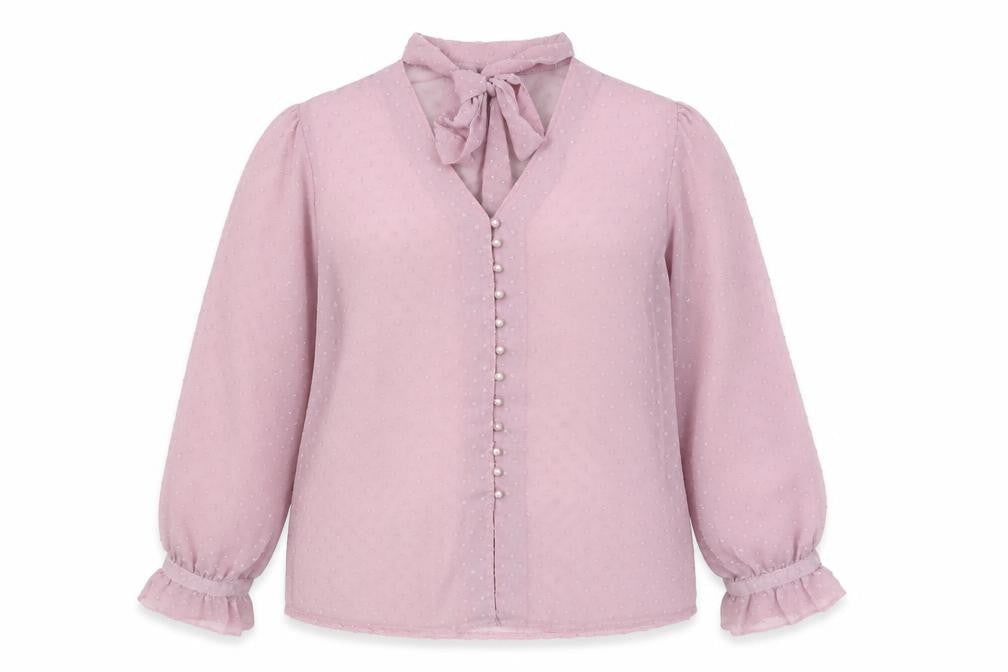 Womens UK Size M Preworn Pink Jersey Button-Up