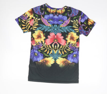 Womens UK Size 6 Topshop Multicoloured Jersey T-Shirt
