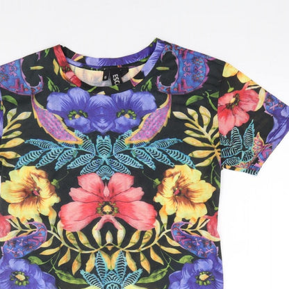 Womens UK Size 6 Topshop Multicoloured Jersey T-Shirt